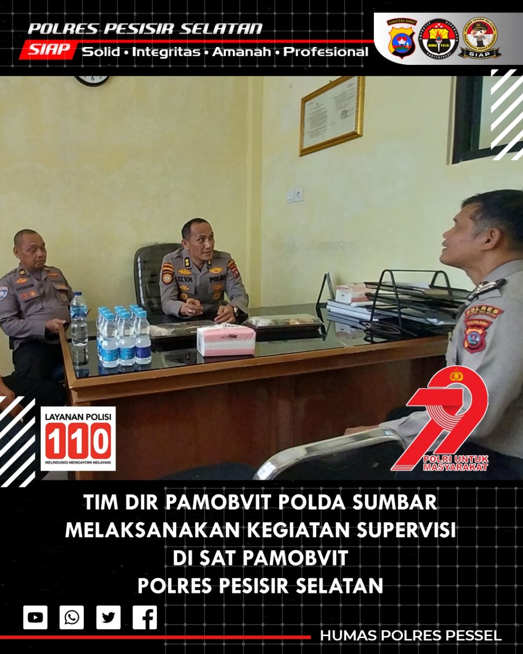 Direktorat Pamobvit Polda Sumbar Gelar Supervisi di Sat Pamobvit Polres Pesisir&nbsp;Selatan