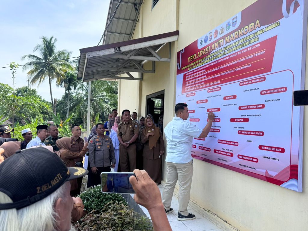 Deklarasi Anti Narkoba di Nagari Giri Maju, Satresnarkoba Polres Pasbar Rangkul Masyarakat Cegah Peredaran&nbsp;Narkoba