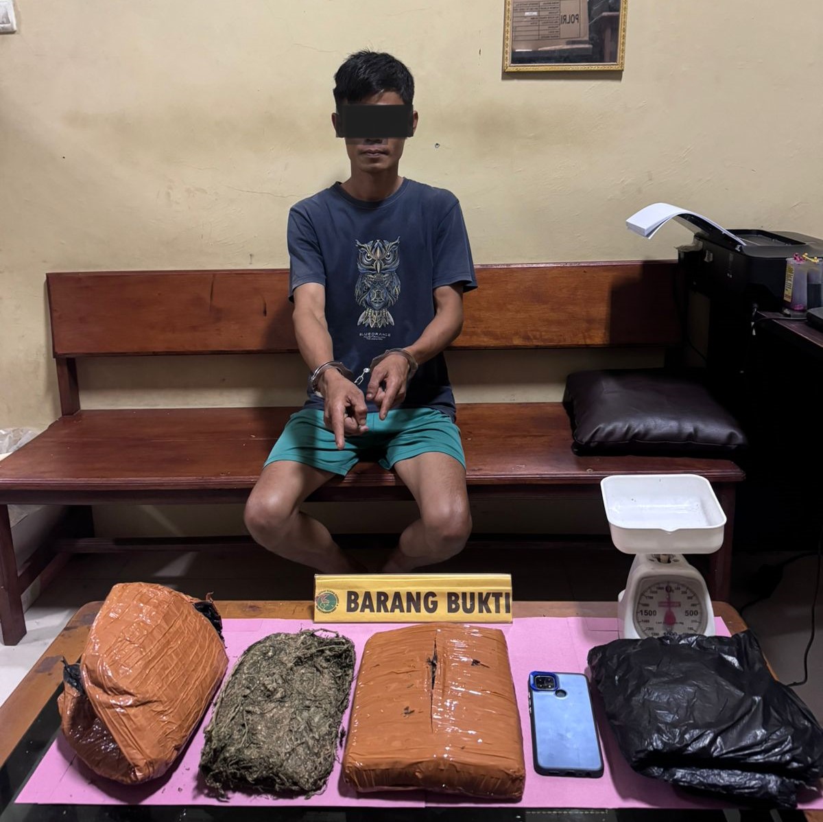 Satuan Resnarkoba Polres Pasaman Barat Ringkus Pengedar Ganja di Nagari Kapar