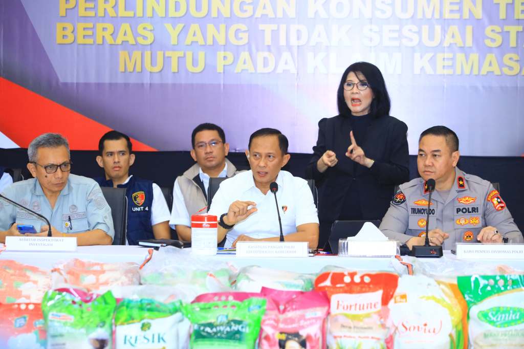 Satgas Pangan Polri Ungkap Praktik Curang Penjualan Beras, Potensi Rugikan Masyarakat Rp99,35&nbsp;Triliun