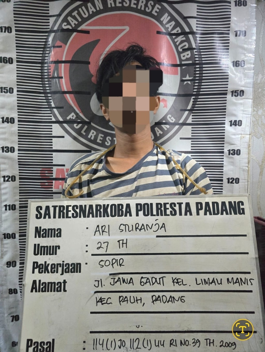 Simpan Tiga Paket Sabu, Pria Inisial AS di Pauh Padang Ditangkap&nbsp;Polisi