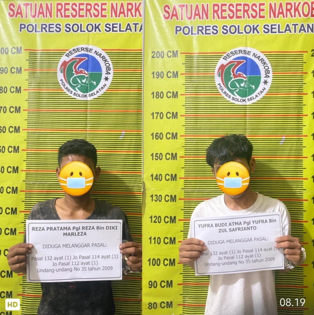 Gagalkan Transaksi Narkoba! Dua Pengedar Sabu Diciduk Satuan Narkoba Polres Solok Selatan