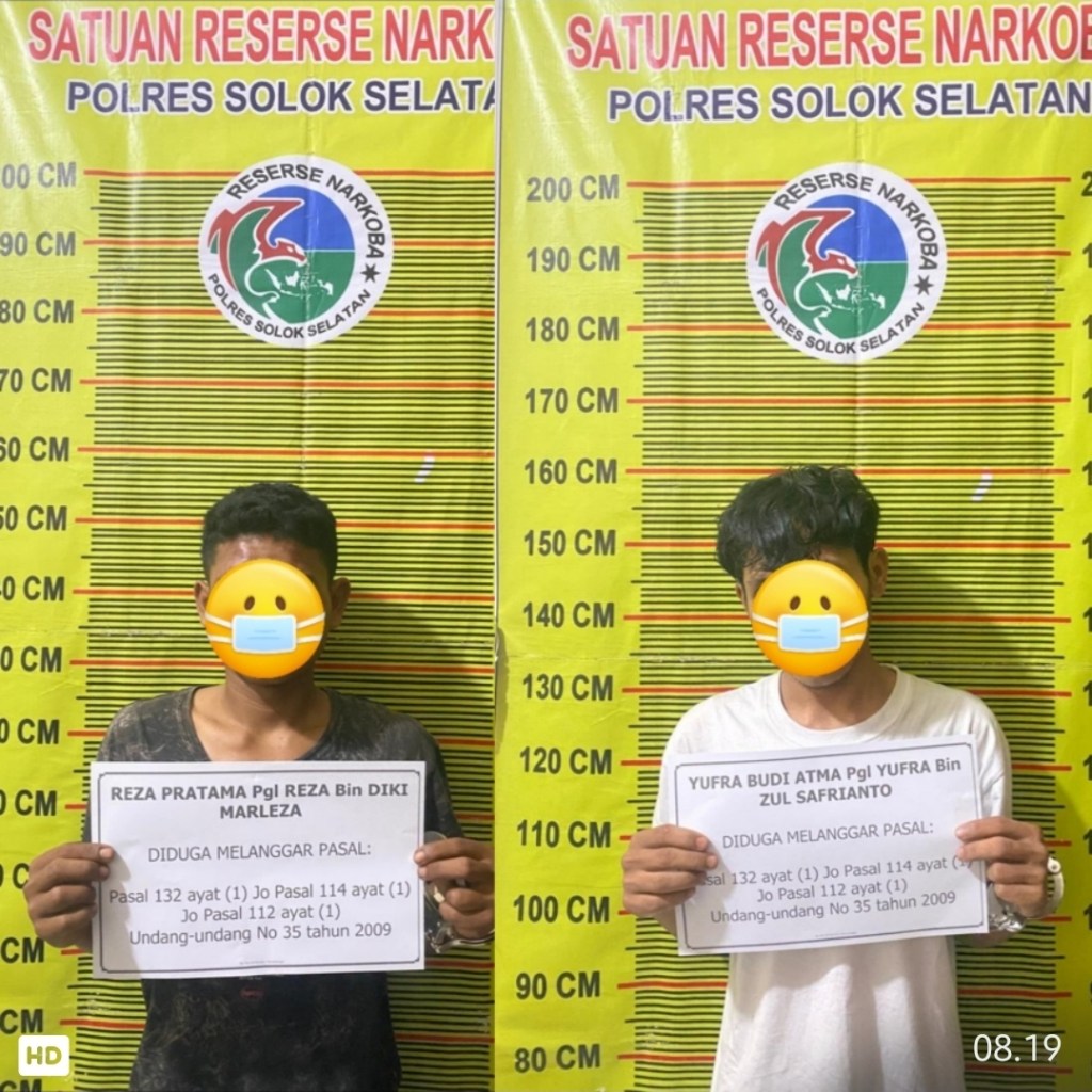 Gagalkan Transaksi Narkoba! Dua Pengedar Sabu Diciduk Satuan Narkoba Polres Solok&nbsp;Selatan
