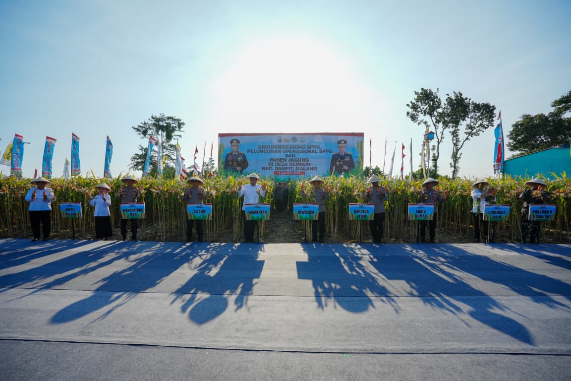 Panen Raya Jagung di Malang, Wujud Nyata Komitmen Polri dalam Ketahanan Pangan Nasional