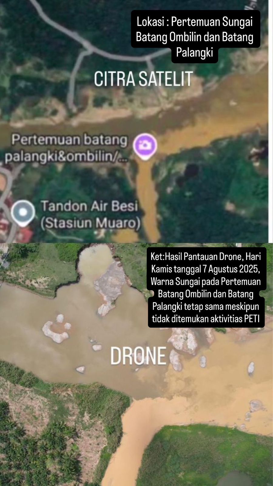 Polres Sijunjung Pantau Wilayah Rawan PETI, Hasilkan Data Akurat melalui Citra&nbsp;Drone