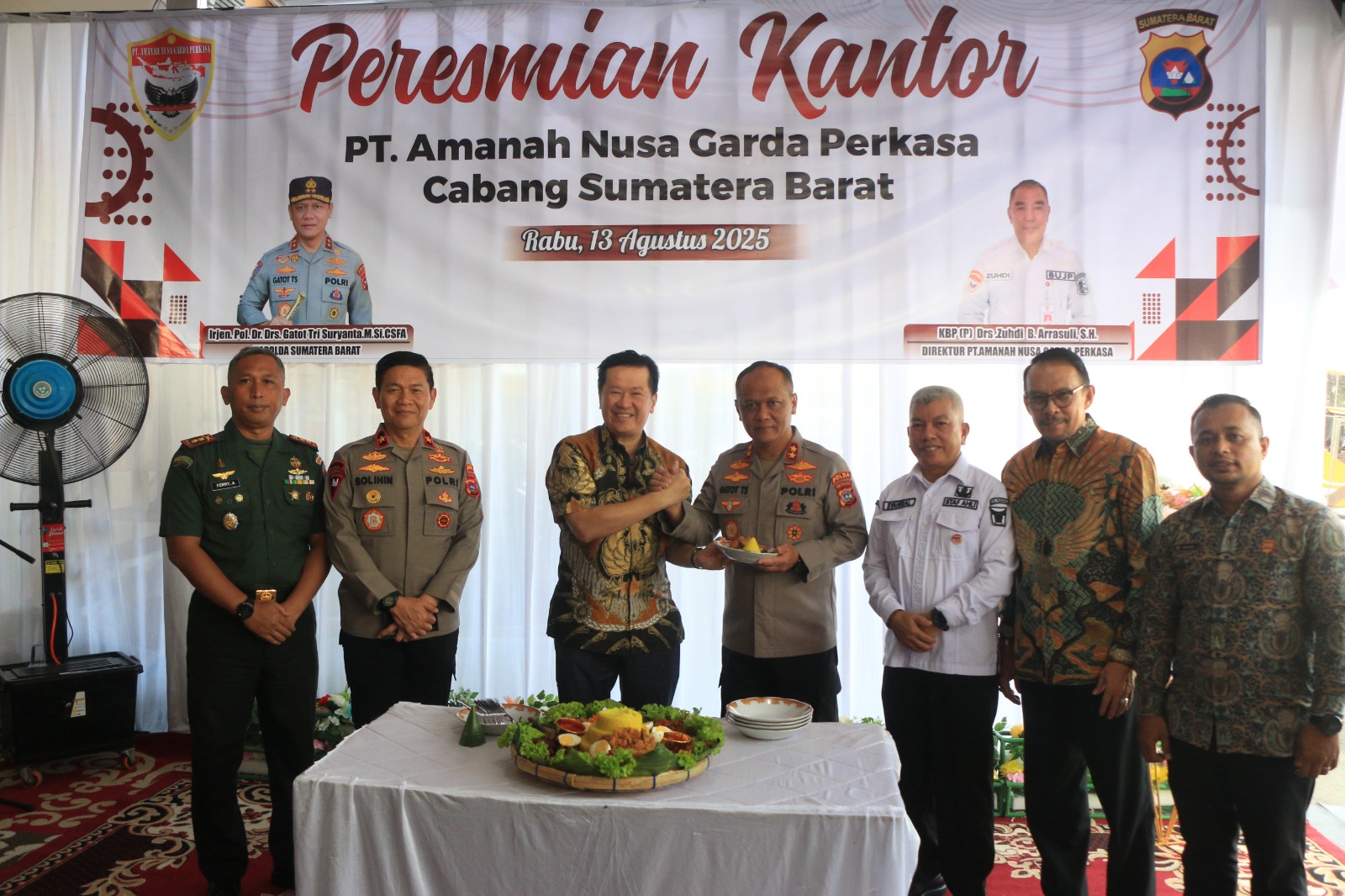 Kapolda Sumbar Resmikan Kantor PT. Amanah Nusa Garuda Perkasa di Padang