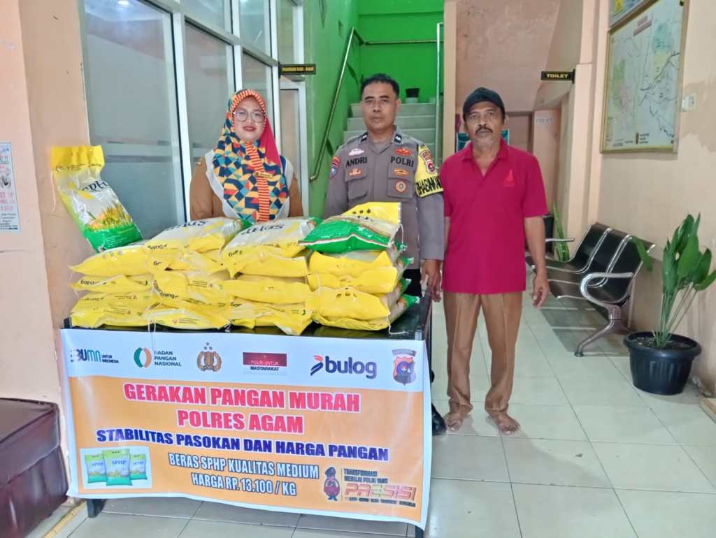 Berdayakan Bhabinkamtibmas. Polres Agam Salurkan Beras SPHP Merata Ke Seluruh&nbsp;Wilayah