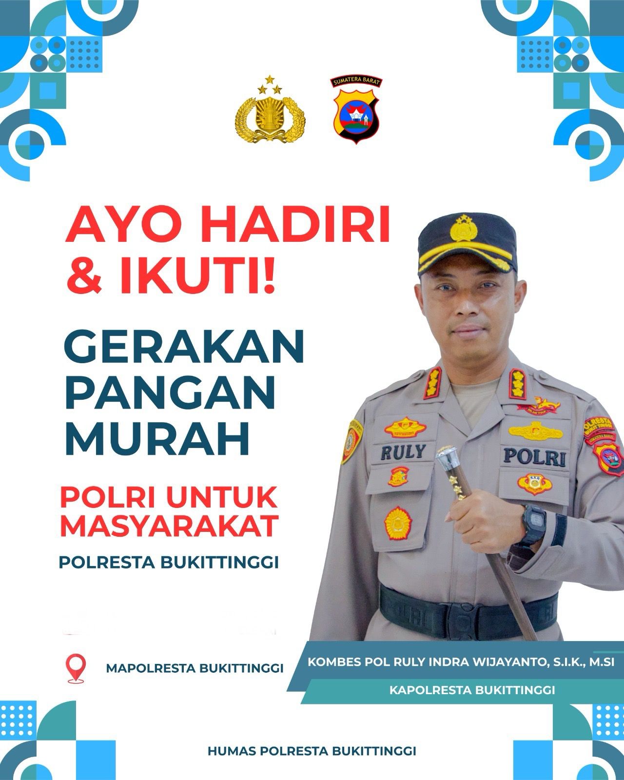 Ayo Datangi Gerakan Pangan Murah Polresta Bukittinggi!