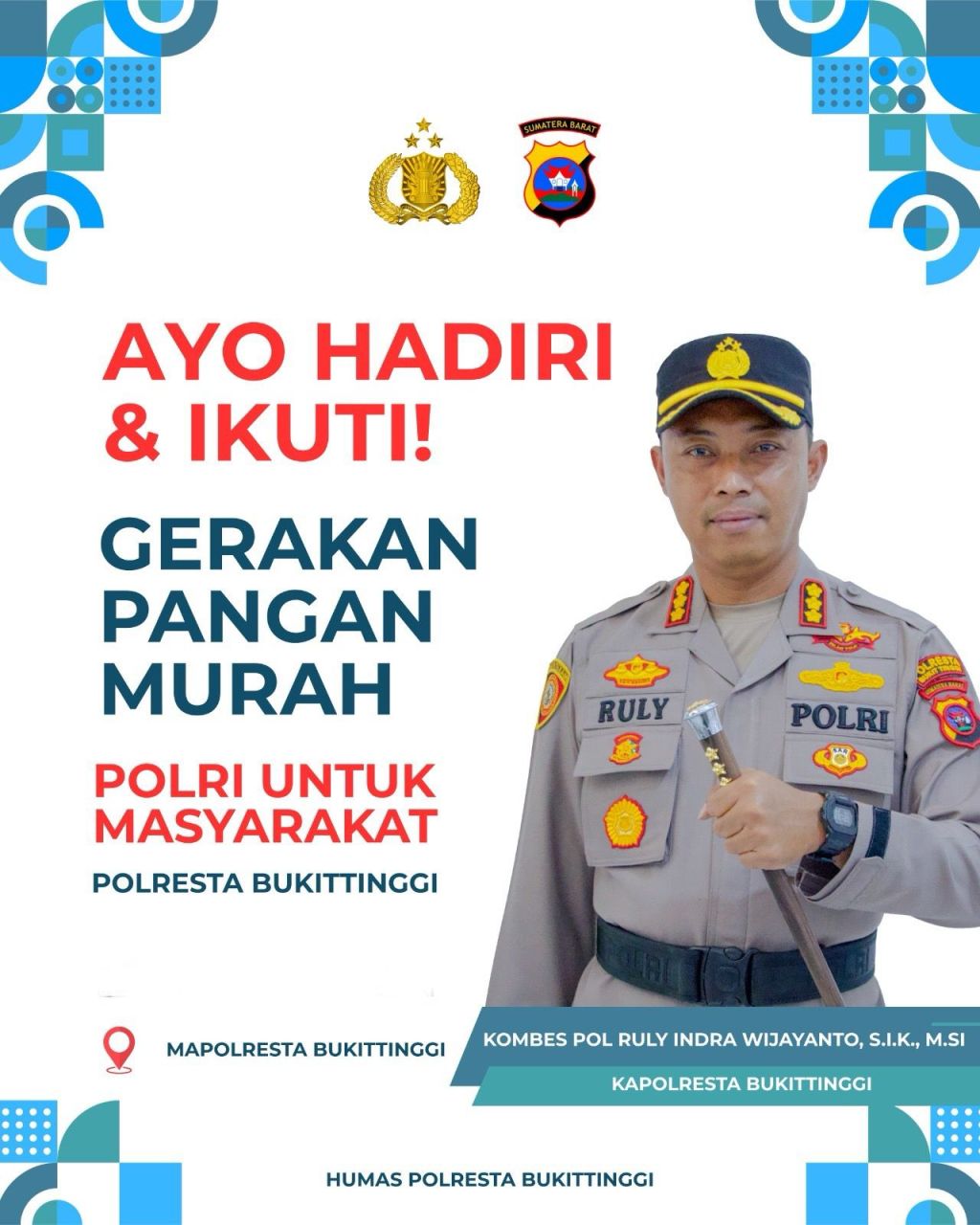 Ayo Datangi Gerakan Pangan Murah Polresta&nbsp;Bukittinggi!