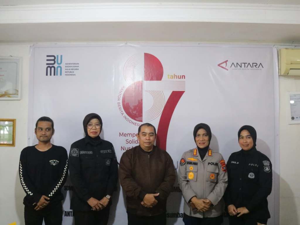 Kabid Humas Polda Sumbar Kunjungi Kantor Antara Sumbar, Dorong Sinergi dalam Penyebaran&nbsp;Informasi