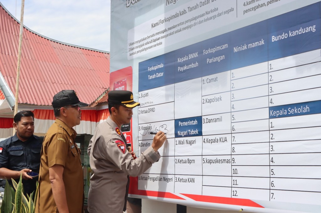 Perangi Narkoba, Nagari Tabek Deklarasikan Kampung Bebas&nbsp;Narkoba