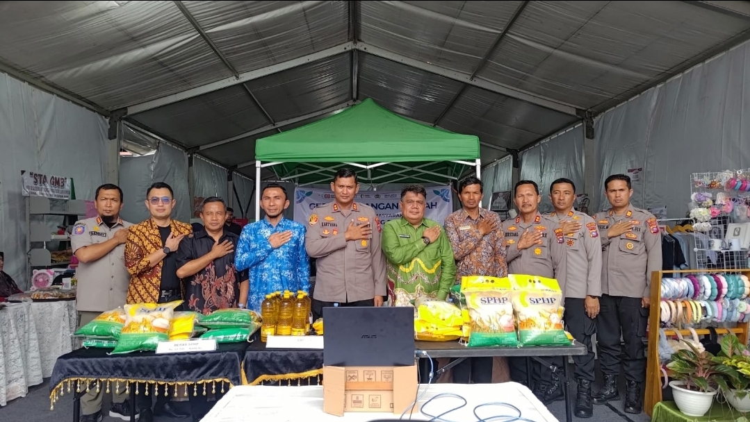 Kapolres Padang Panjang Ikuti Zoom Meeting Gerakan Pangan Murah di GOR Khatib Sulaiman