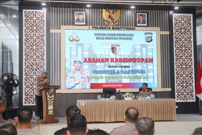 Bid Propam Polda Sumbar Gelar Kegiatan Supervisi di Polresta&nbsp;Bukittinggi