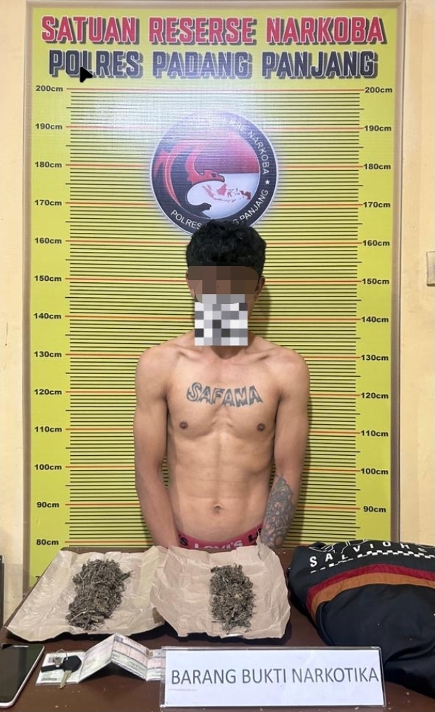 Polres Padang Panjang Ungkap Kasus Narkotika Jenis Ganja di Koto Baru, Dua Terduga Pelaku Berhasil&nbsp;Diamankan