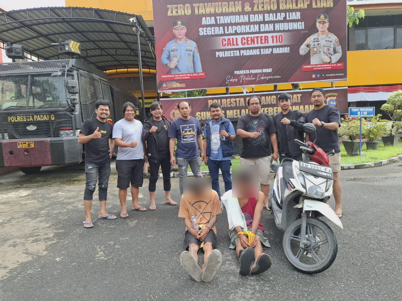 Tim Klewang Polresta Padang Ciduk Dua Pelaku Curanmor Pikap
