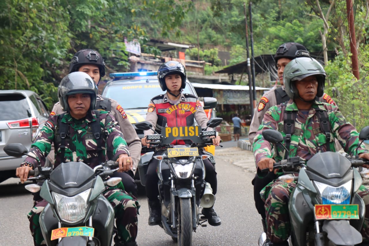 Polres Sawahlunto Bersama Forkopimda Gelar Patroli Skala Besar Jaga Kondusifitas Kota