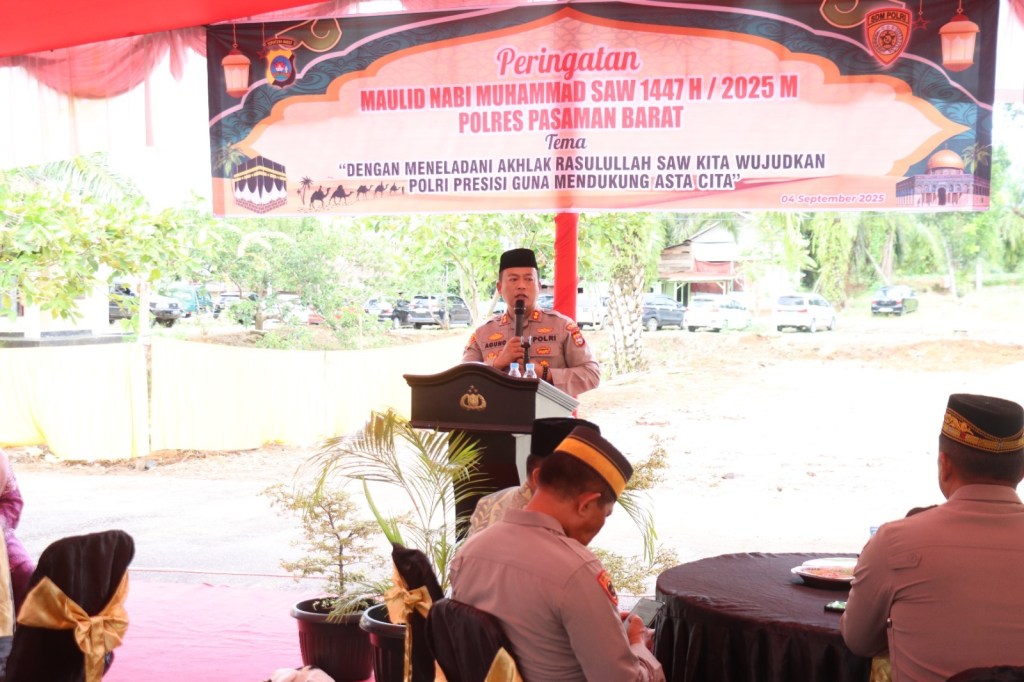 Polres Pasaman Barat Menggelar Peringatan Maulid Nabi Muhammad SAW Sekaligus Peletakan Batu Pertama Pembangunan&nbsp;Mushalla