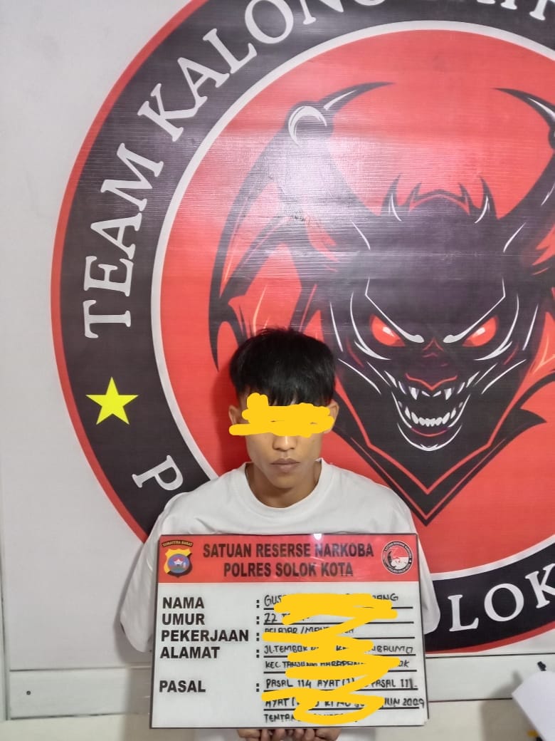 Narkoba Ancam Masa Depan, Satresnarkoba Polres Solok Kota Tangkap Pelaku Penyalahgunaan Ganja