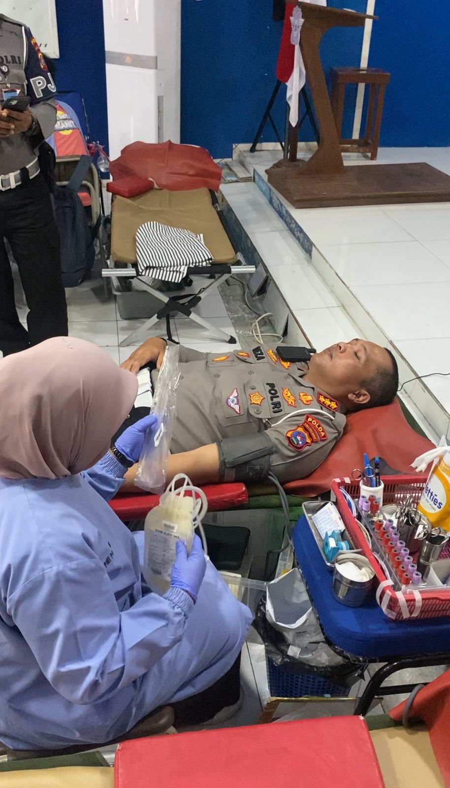 Ditlantas Polda Sumbar Gelar Donor Darah dalam Rangka HUT Lalu Lintas&nbsp;ke-70