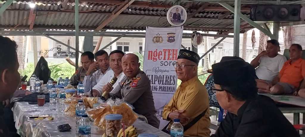 Nge-Teh Sore Polres Padang Pariaman Pererat Silaturahmi dengan Tokoh Masyarakat Padang&nbsp;Pariaman