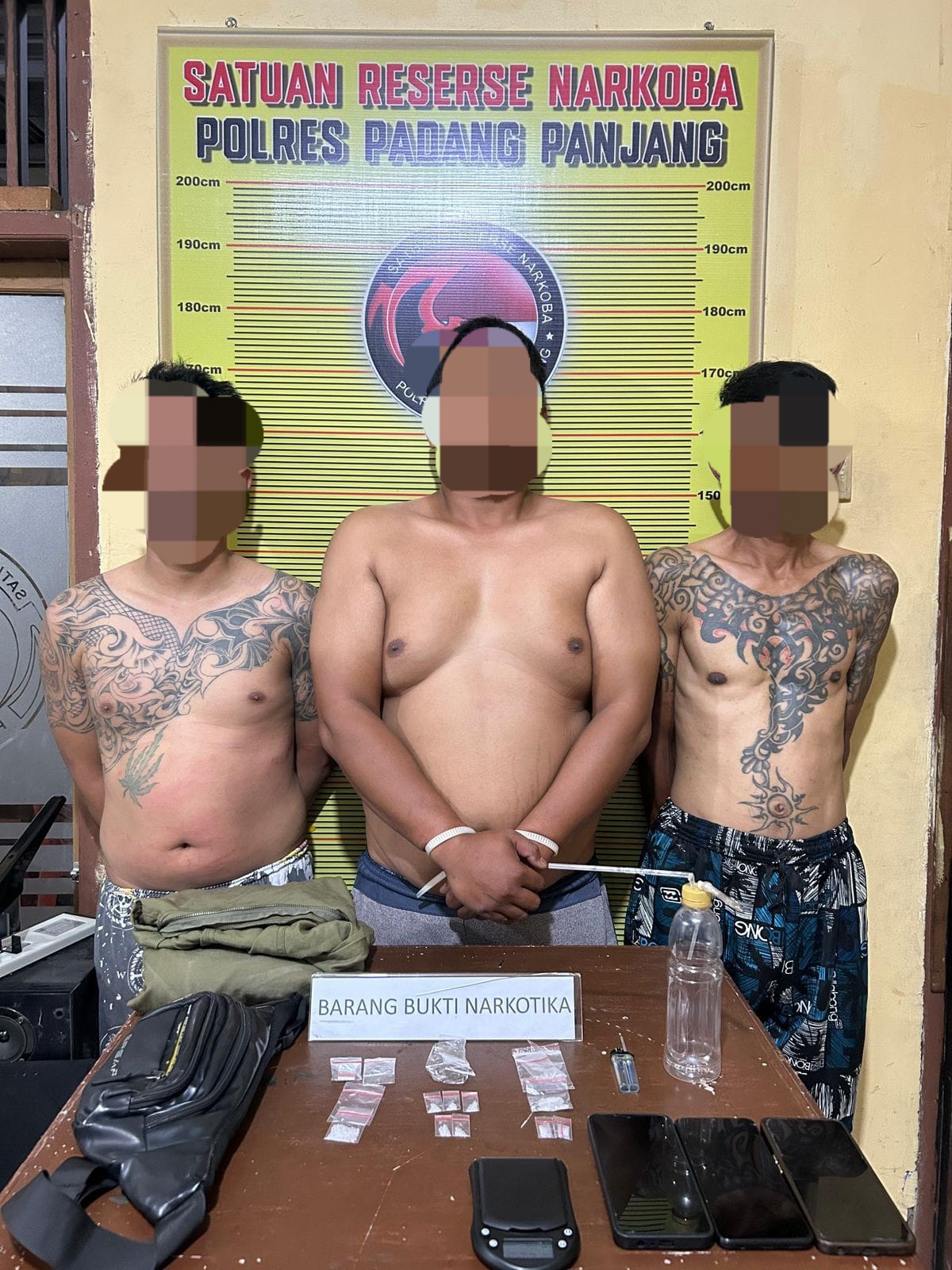 Tiga Pelaku Narkoba Ditangkap, Dua Pengedar Bawa Sabu Siap Edar
