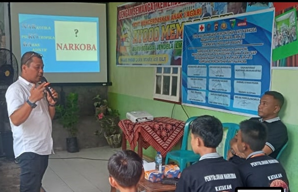 Libatkan Pemuda, Satresnarkoba Polres Pessel Gelar Penyuluhan Anti Narkoba di Linggo Sari Baganti