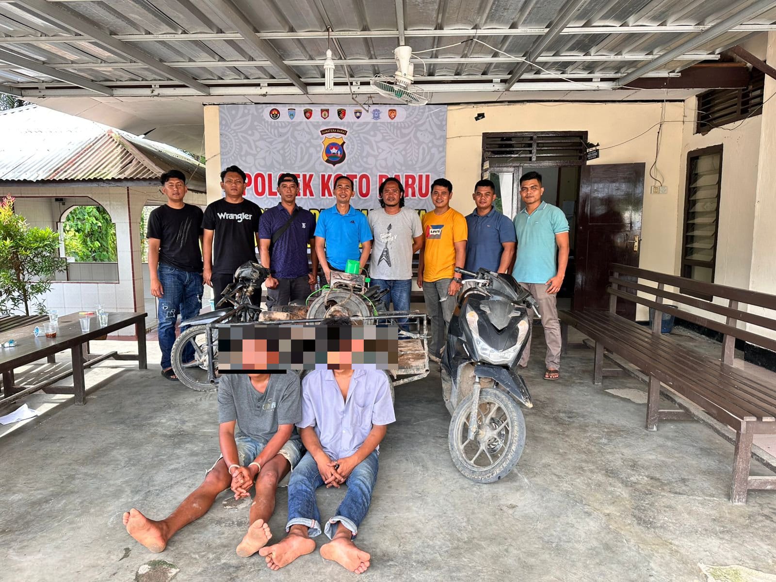 Dua Pelaku Pencurian Mesin Diamankan Polsek Koto Baru