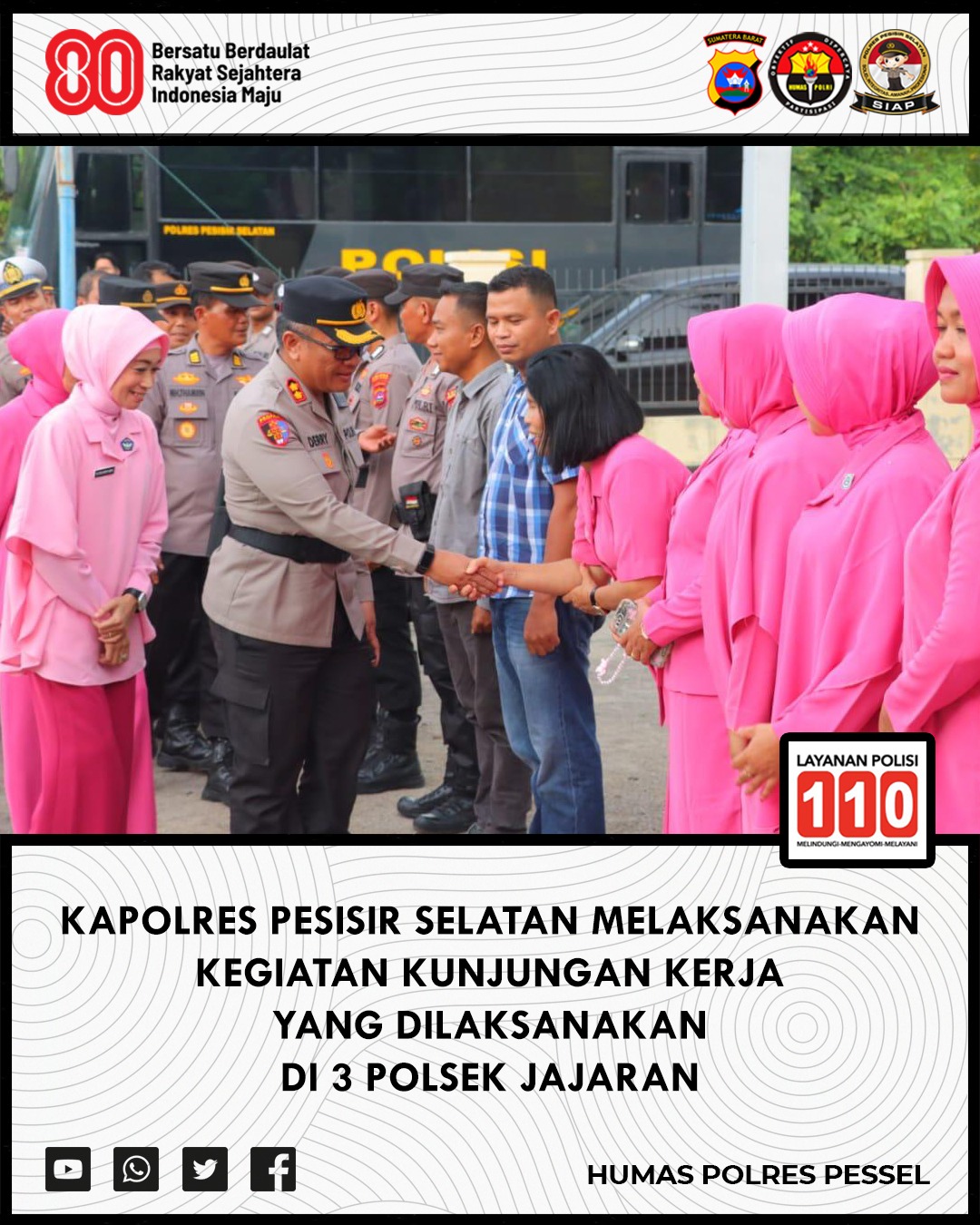 Kapolres Pessel Kunjungi Tiga Polsek Sekaligus, Perkuat Komitmen Berantas Narkoba dan Bullying