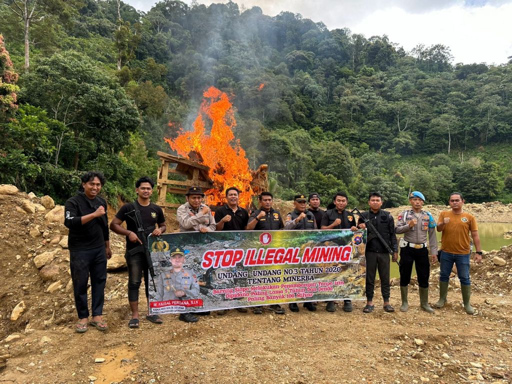 Satgas Ilegal Mining Polres Solok Selatan Kembali Laksanakan Penertiban&nbsp;PETI