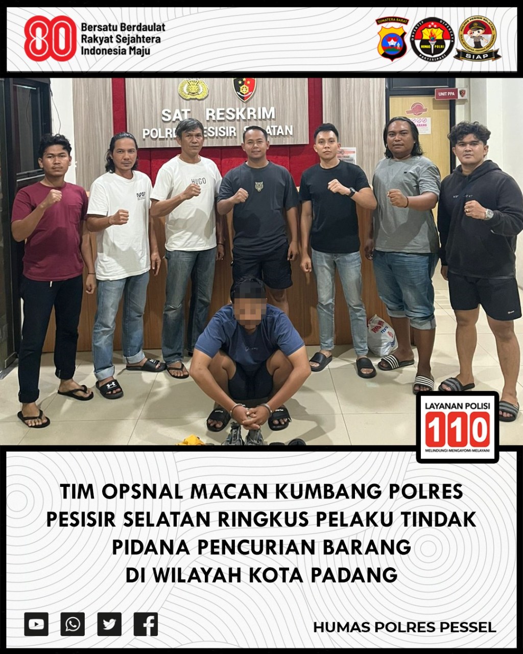 Beraksi Berulang Kali, Polres Pessel Tangkap Tersangka Pencurian Inventaris UPTD&nbsp;Painan