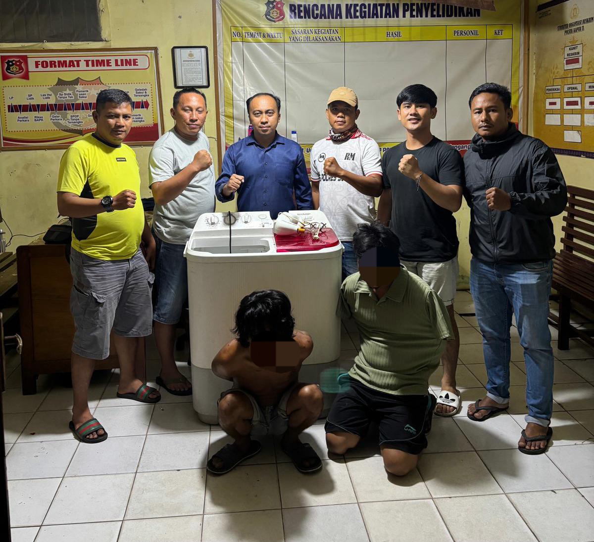 Unit Reskrim Polsek Kapur IX Tangkap Dua Pelaku Pencurian Dengan Pemberatan