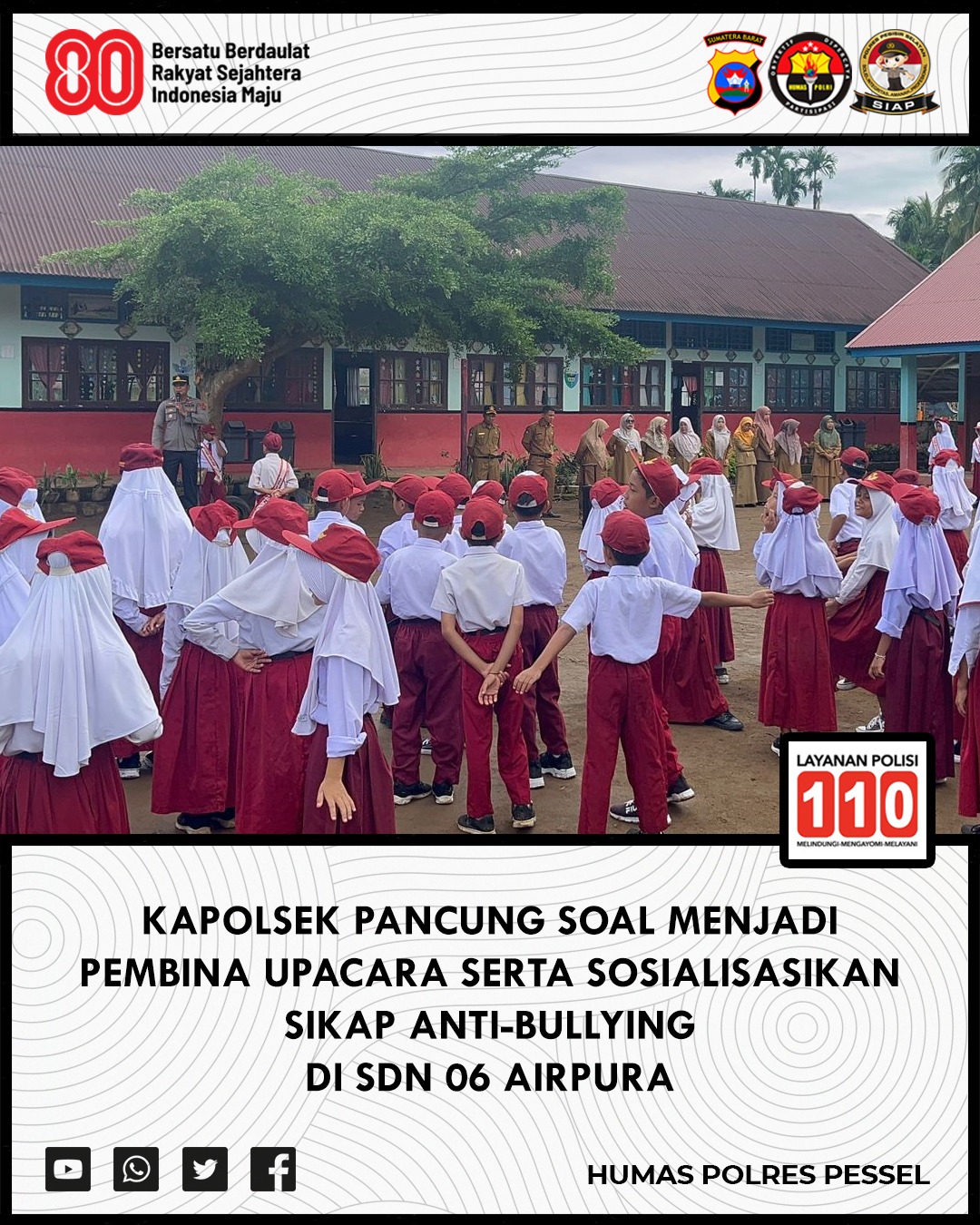 Tanamkan Kedisiplinan Sejak Dini, Kapolsek Pancung Soal Sosialisasi Anti-Bullying