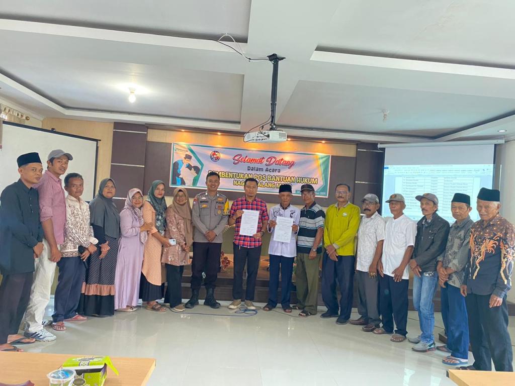 Bhabinkamtibmas Mendukung Kegiatan Pembentukan Pos Bantuan Hukum Nagari Talang&nbsp;Maur