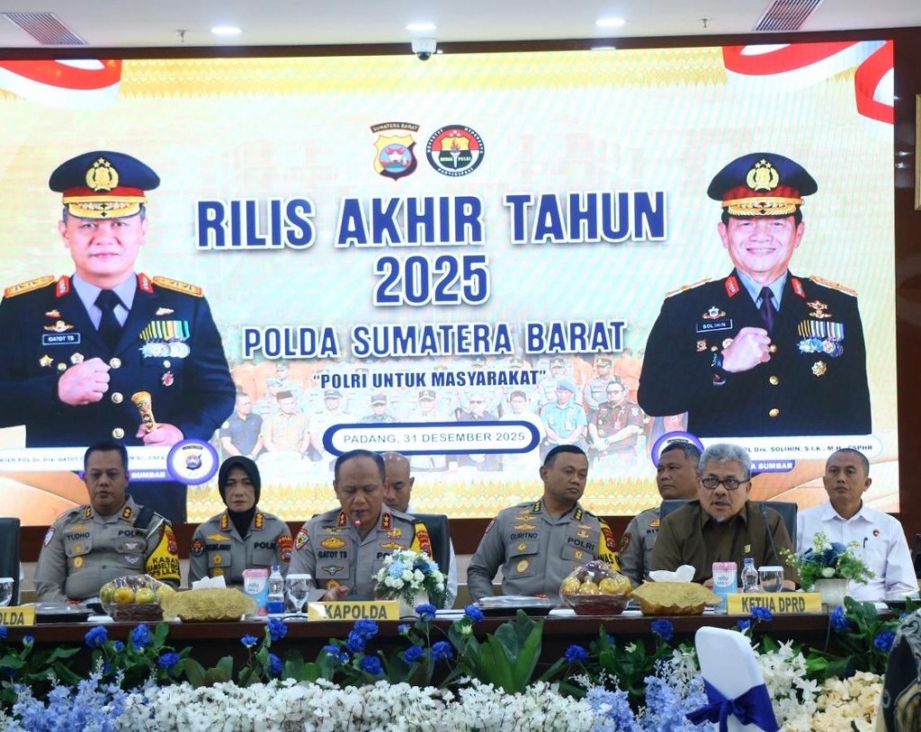 Rilis Akhir Tahun 2025, Polda Sumbar Tegaskan Kesiapsiagaan Hadapi&nbsp;Bencana
