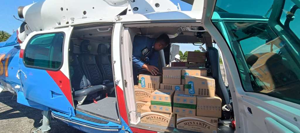 Dukungan Udara Polri: Logistik Bantuan Tiba di Posko Bencana Palembayan Kabupaten&nbsp;Agam