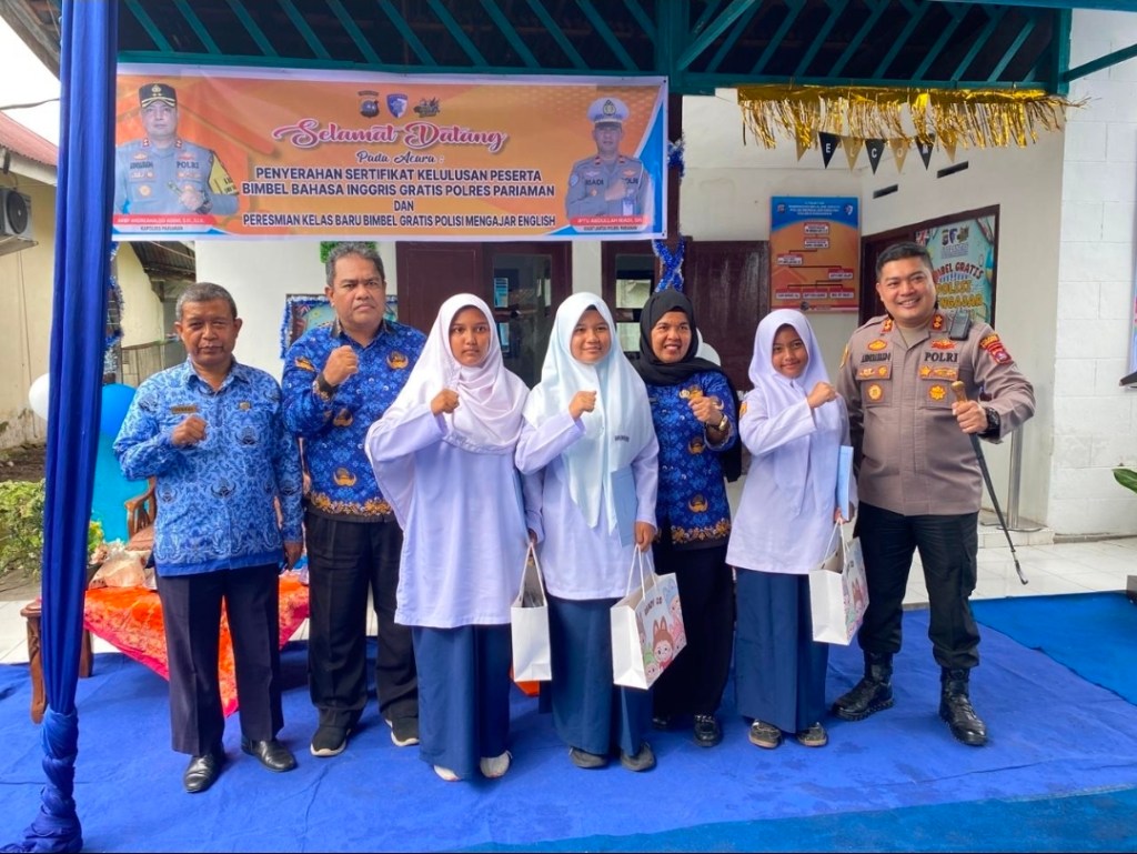 Polres Pariaman Luncurkan Program Inovatif “Polisi Mengajar English” untuk Anak Kurang&nbsp;Mampu