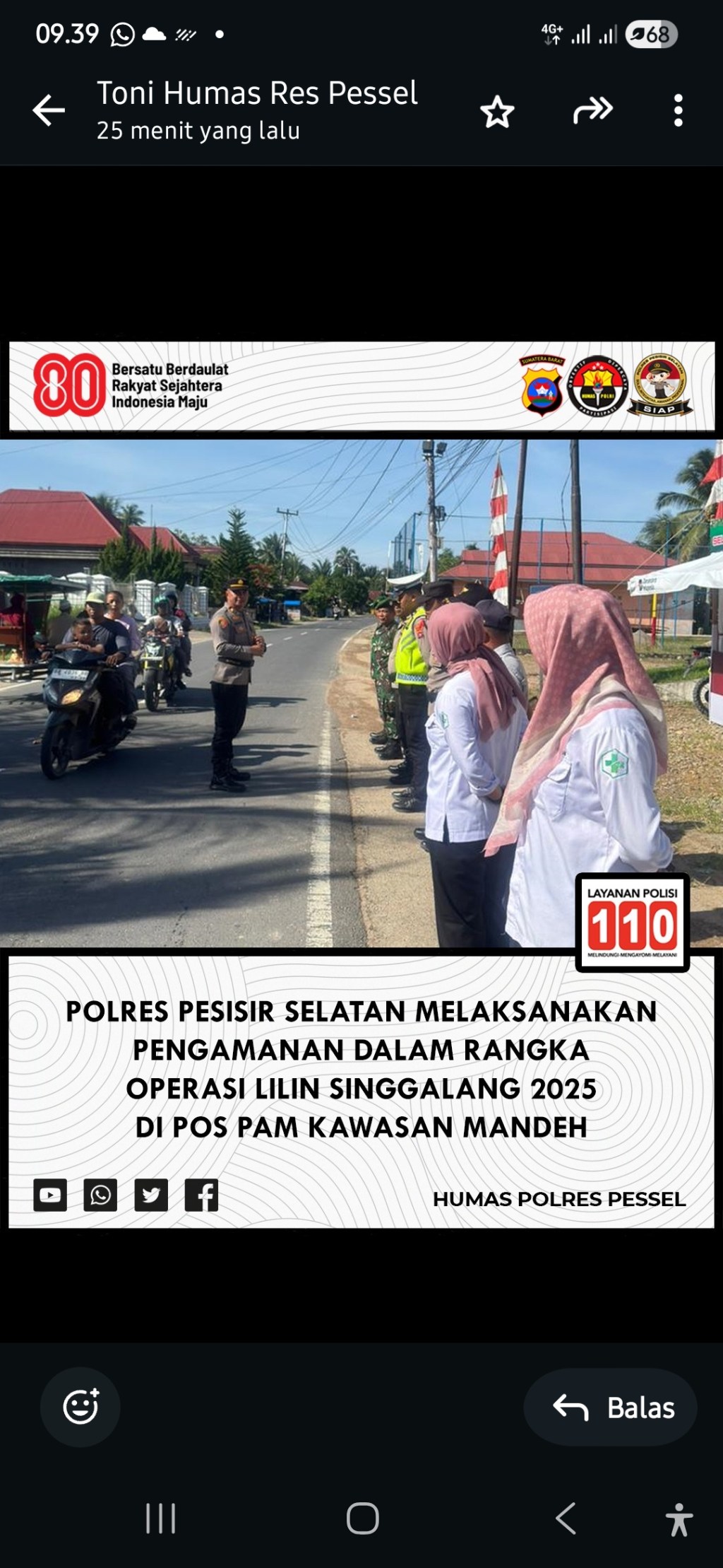 Operasi Lilin 2025: Polres Pesisir Selatan Perketat Pengamanan di Kawasan Wisata&nbsp;Mandeh