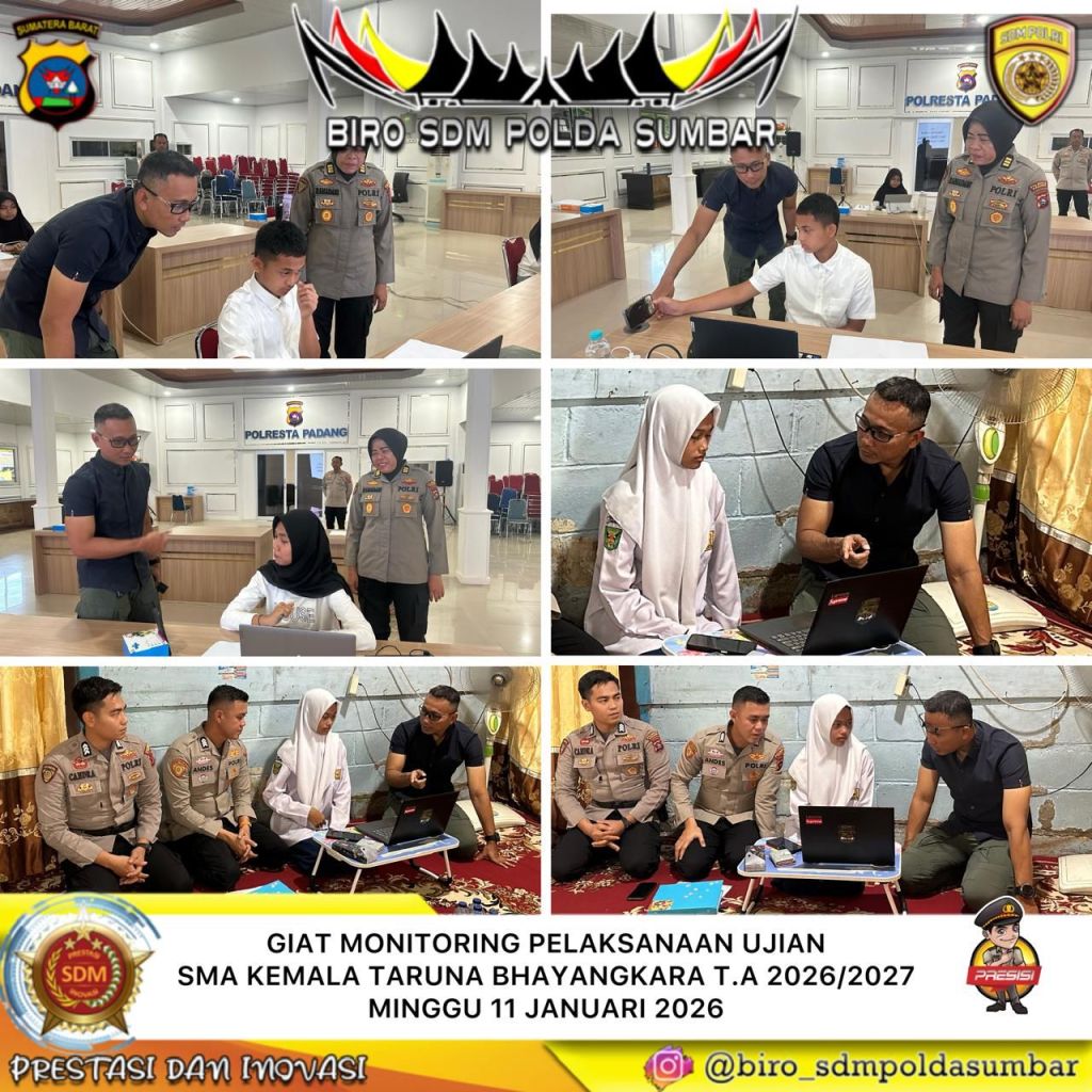 Biro SDM Polda Sumbar Kawal Ujian SMA KTB 2026/2027, 681 Peserta Ikuti Seleksi dengan&nbsp;Tertib