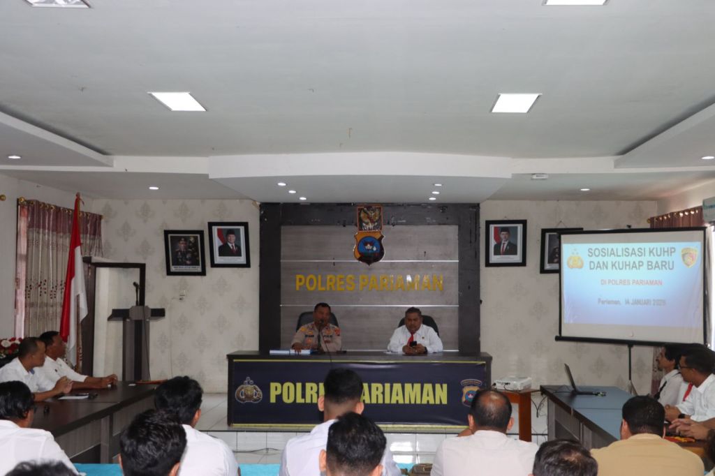 Peningkatan Kualitas Penyidik, Polres Pariaman Gelar Sosialisasi KUHAP dan KUHP&nbsp;Terbaru.