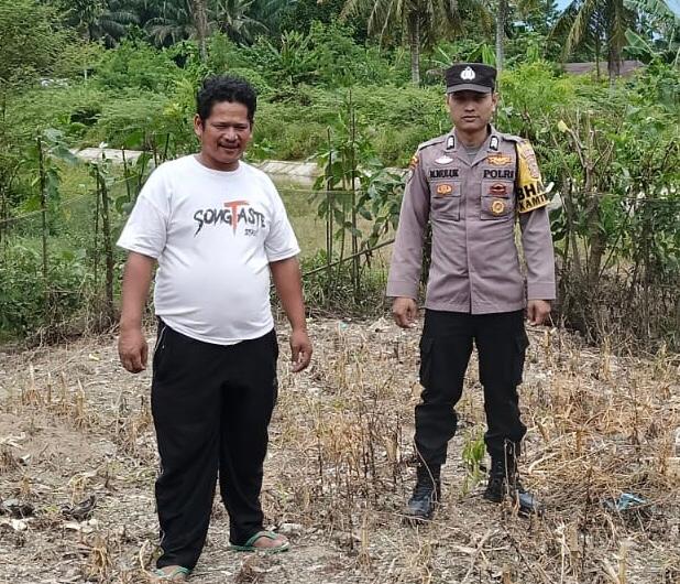 Dukung Program Asta Cita, Bhabinkamtibmas Panti Ajak Warga Sulap Lahan Kosong Jadi&nbsp;Produktif