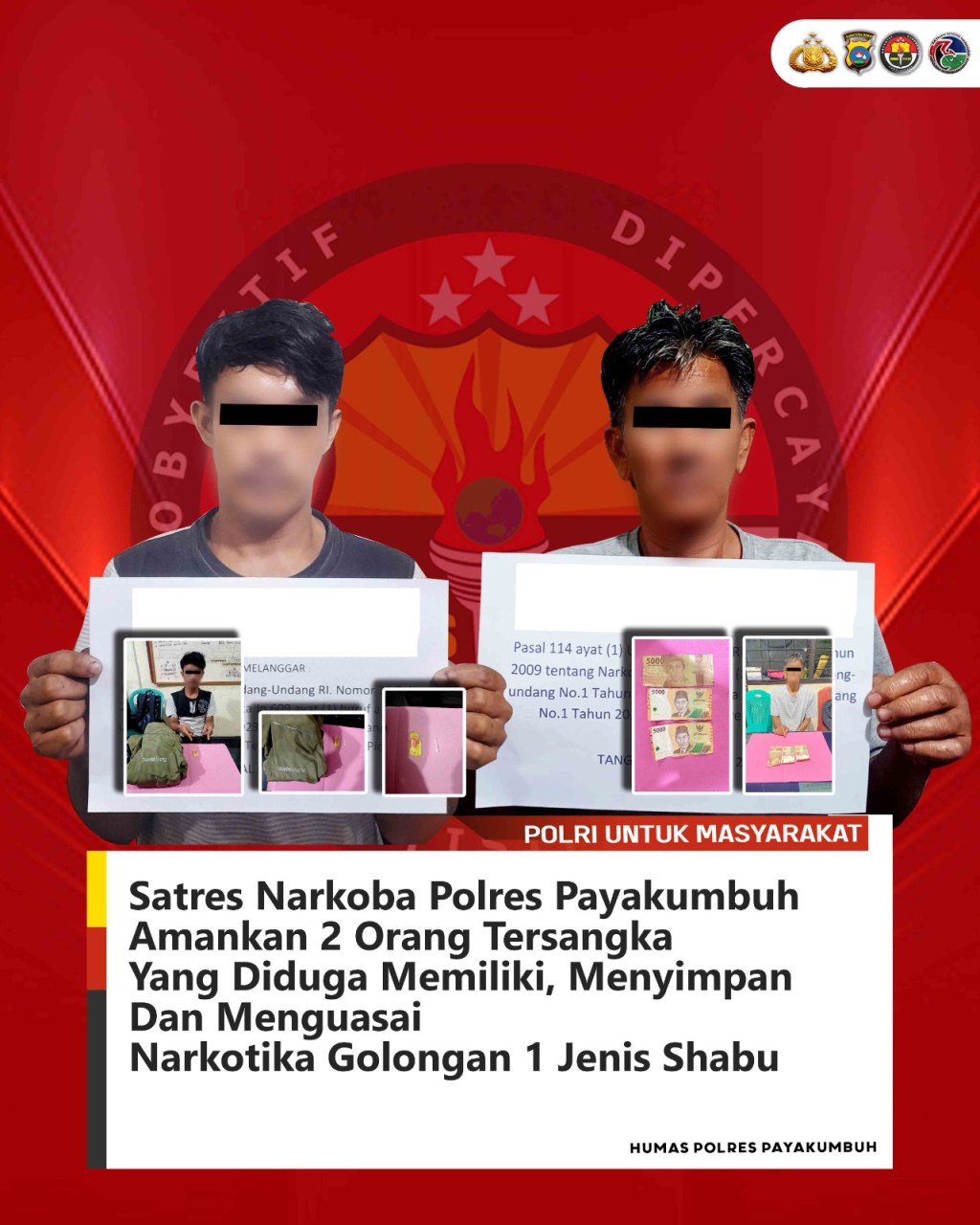 Dua Pelaku Tindak Pidana Narkotika Lintas Generasi Diringkus Buser Polres&nbsp;Payakumbuh