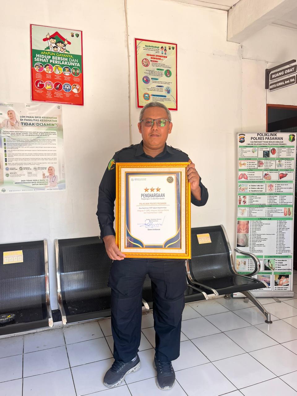 Poliklinik Polres Pasaman Raih Penghargaan Dari BPJS Kesehatan