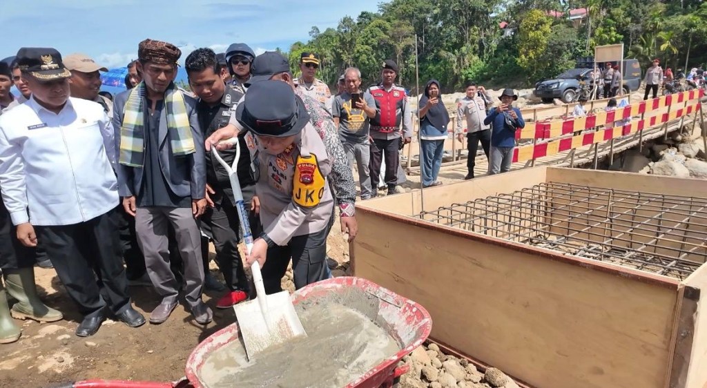 Kapolda Sumbar Groundbreaking Jembatan Bailey Bantuan Kapolri untuk Warga&nbsp;Agam
