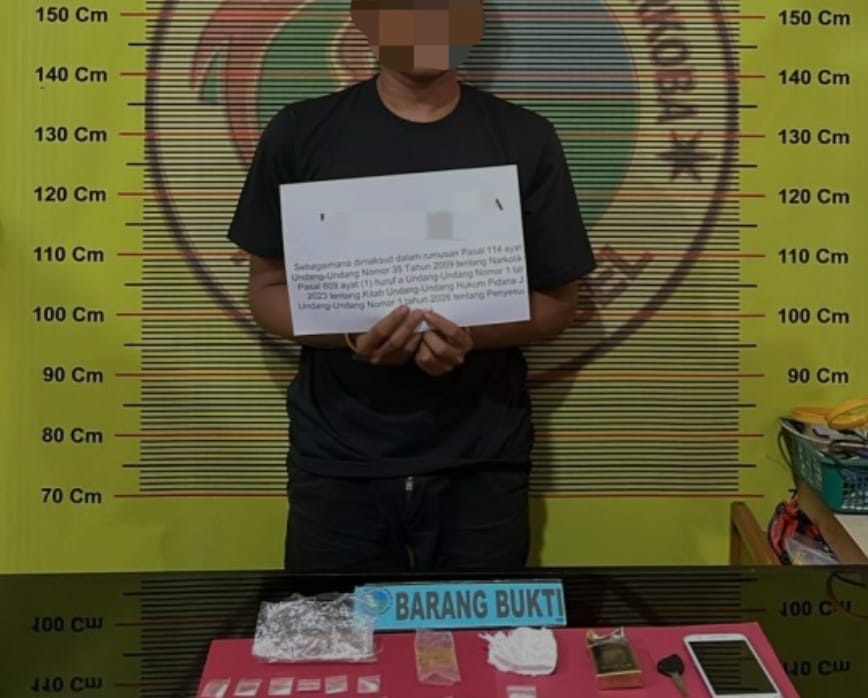 Satresnarkoba Polres Pesisir Selatan Tangkap Seorang Pengedar, 48 Paket Sabu Berhasil Disita