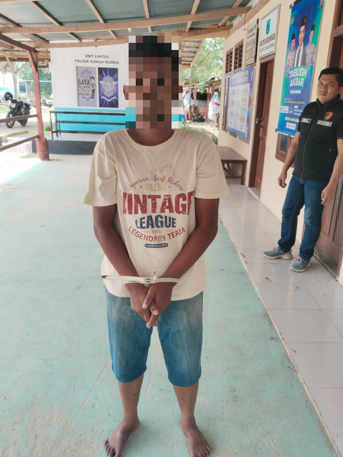 Polsek Sungai Rumbai Amankan Terduga Pelaku Pencurian Handphone