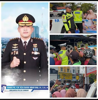 Wajah Humanis Ditlantas Polda Sumbar di Bulan Ramadan