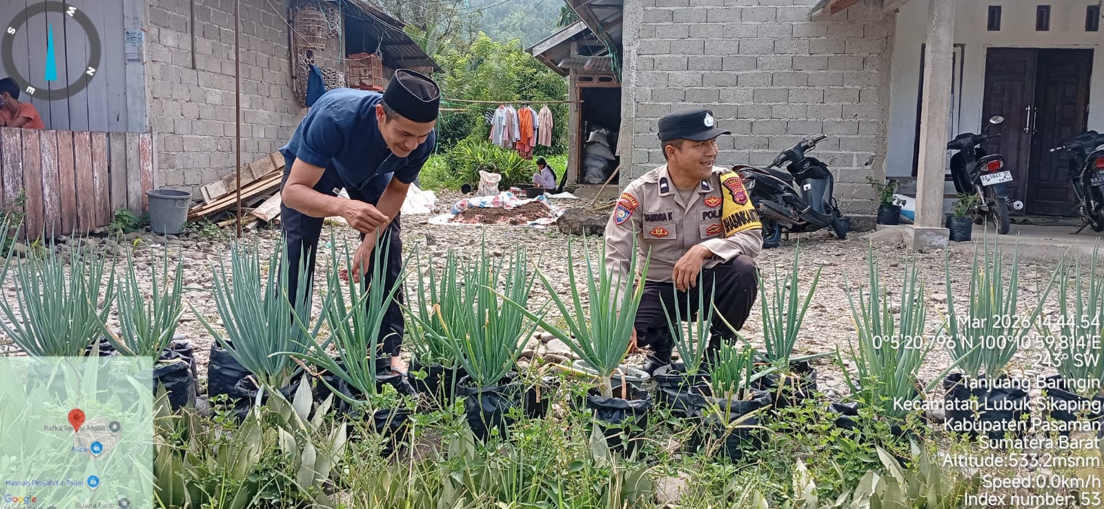 Bhabinkamtibmas Nagari Tanjung Beringin Sambangi Warga Binaan Dukung Ketahanan Pangan