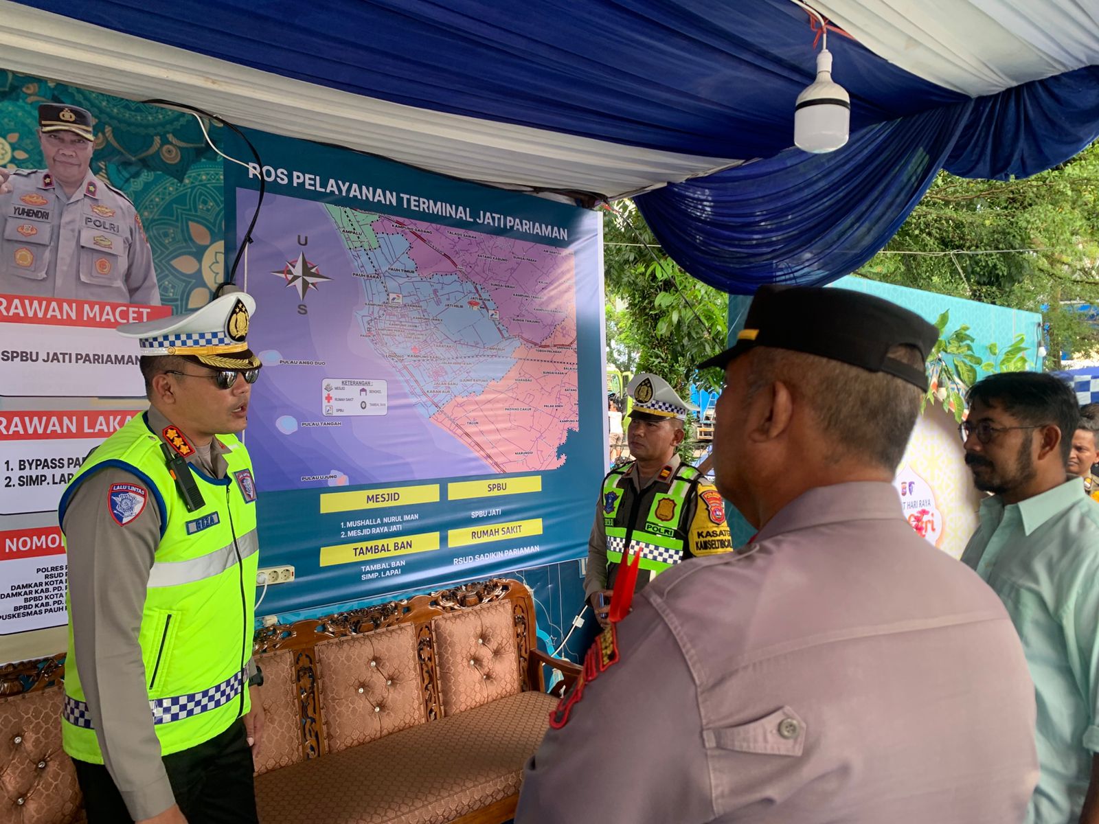 Ditlantas Polda Sumbar Kunjungi Posyan Terminal Jati Pariaman untuk Pastikan Kelancaran Arus Mudik Lebaran 1447 H