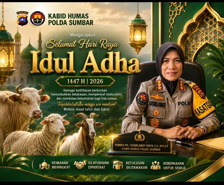 Momentum Idul Adha 1447 H, Kabid Humas Polda Sumbar Ajak Masyarakat Jaga Kamtibmas dan Pererat Silaturahmi