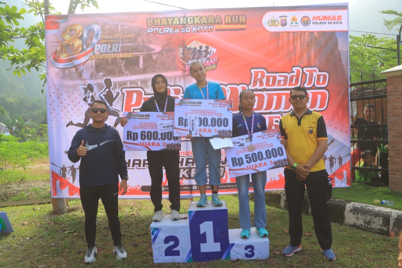 Polres 50 Kota Gelar Bhayangkara Run Road to Police Women Run 2026, Diikuti Sekitar 500 Peserta